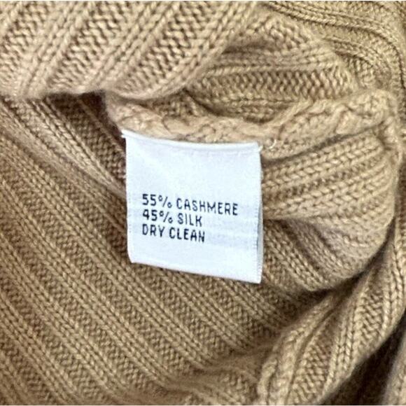 Vintage Talbots Tan Silk Cashmere Women’s Button Front Cardigan Sweater Petite S - Picture 5 of 5